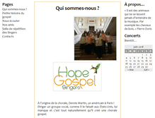 Tablet Screenshot of hopegospelsingers.com